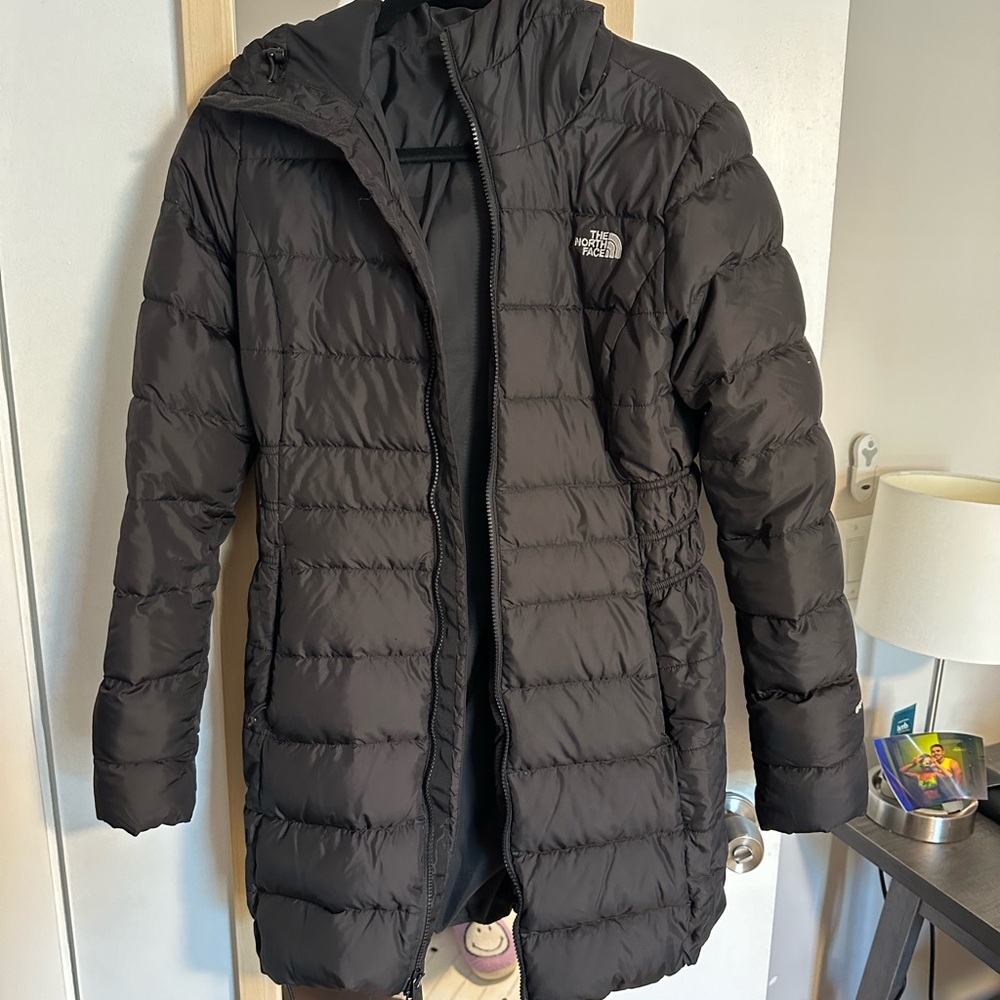 The North Face black parka